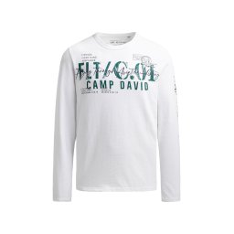 CAMP DAVID Tricou verde / alb