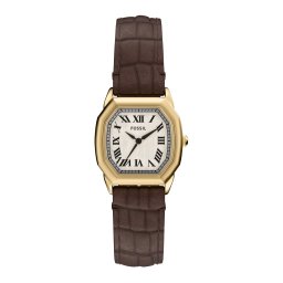 FOSSIL Ceas analogic 'HARLOW' maro / auriu / alb