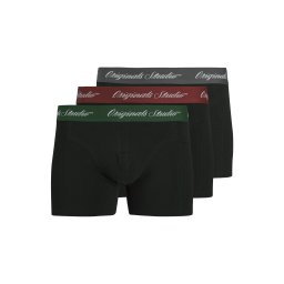 JACK & JONES Boxeri 'JACNorrebro' gri închis / verde / roșu carmin / negru