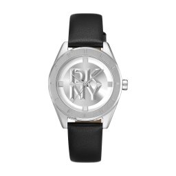 DKNY Ceas analogic 'Chambers' negru / argintiu