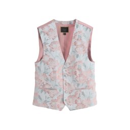 Next Vestă de costum albastru pastel / roz pudră