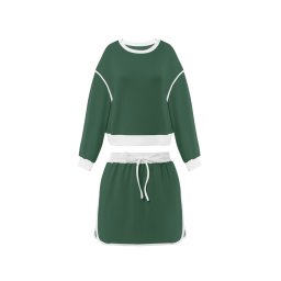 Imily Bela Haine de casă verde smarald / alb