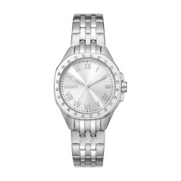 DKNY Ceas analogic 'Brooklyn' argintiu