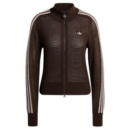 ADIDAS ORIGINALS Geacă tricotată 'Firebird' maro închis / alb