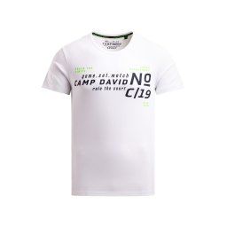 CAMP DAVID Tricou verde deschis / negru / alb
