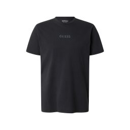 GUESS Tricou 'QUATTRO' gri bazalt / negru