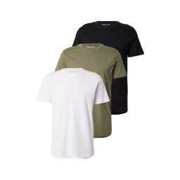 SELECTED Tricou 'SLHZDAN' oliv / negru / alb