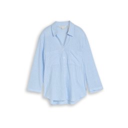 TOM TAILOR Bluză albastru deschis / alb