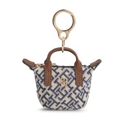 TOMMY HILFIGER Breloc 'TH Monogram Plaque' albastru / bleumarin / maro / alb