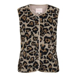 ONLY Vestă 'ONLBABY' bej / maro caramel / negru