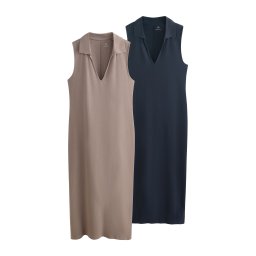 The Set Rochie bleumarin / gri taupe