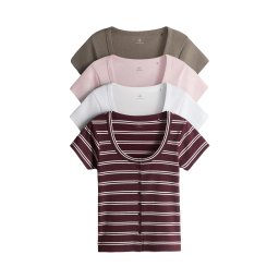 The Set Geacă tricotată bej închis / roz / roșu burgundy / alb