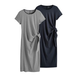 The Set Rochie albastru închis / alb