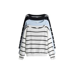The Set Pulover albastru deschis / negru / alb