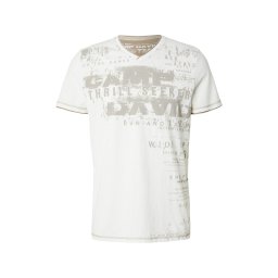 CAMP DAVID Tricou 'Dune Crusher' brocart / maro deschis