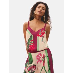 love & roses Top fildeş / verde / roșu / roșu vin