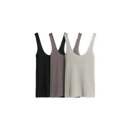 The Set Top brodat alb kitt / gri închis / negru
