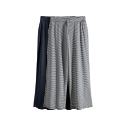 The Set Pantaloni bleumarin / alb