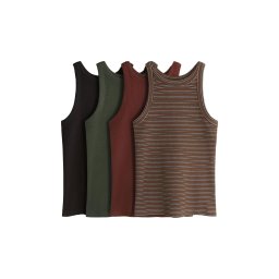 The Set Top maro / verde închis / roşu închis / negru