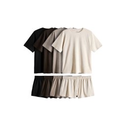 The Set Pantaloni scurți 'Essentials' maro închis / gri deschis / gri amestecat / negru