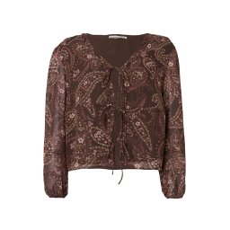 Abercrombie & Fitch Bluză maro / portocaliu deschis / magenta / roz pudră