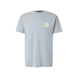 Kaotiko Tricou 'SLOW LIFE IN PARADISE' galben / gri bazalt / negru