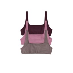 The Set Sutien costum de baie gri taupe / mov mură / roz pal