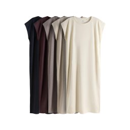 The Set Rochie crem / albastru noapte / gri taupe / grej / mov vânătă