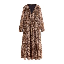 Rockett St George Rochie tip bluză ciocolatiu / maro coniac / maro cappuccino / negru