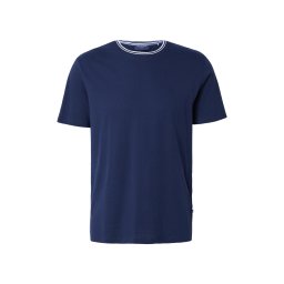 OLYMP Tricou bleumarin / alb