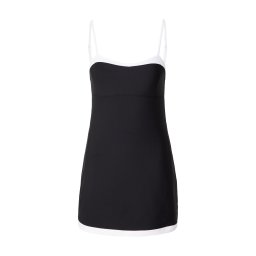 Abercrombie & Fitch Rochie sport 'SCULPTLUX SWEETHEART' negru / alb