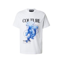 Versace Jeans Couture Tricou 'JELLYFISH' azur / albastru deschis / negru / alb
