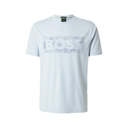 BOSS Tricou 'Globe' albastru porumbel / azuriu