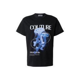Versace Jeans Couture Tricou 'JELLYFISH' indigo / negru / alb