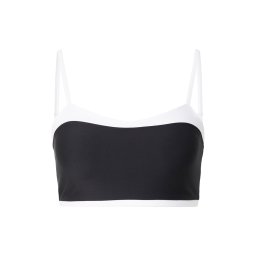 Abercrombie & Fitch Sutien sport 'SCULPTLUX SWEETHEART' negru / alb
