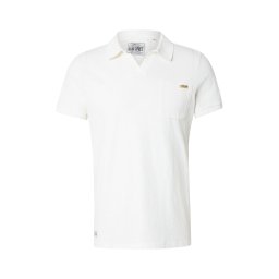 CAMP DAVID Tricou 'Dune Crusher' gri taupe / alb lână