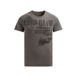 CAMP DAVID Tricou maro amestecat / pământiu