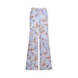 Liu Jo Pantaloni cu dungă albastru regal / ciocolatiu / gri deschis