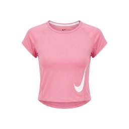NIKE Tricou funcțional 'TEMPO SWOOSH' roz / alb