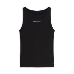 Tommy Jeans Top 'ESS' negru / alb