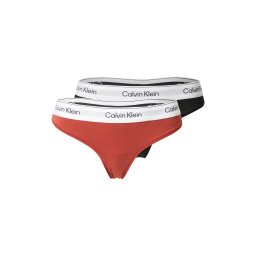 Calvin Klein Underwear Tanga gri deschis / portocaliu mandarină / negru / alb
