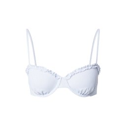 HOLLISTER Sutien costum de baie albastru deschis / alb