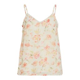 VILA Top 'VIEmma' crem / galben / portocaliu / rosé