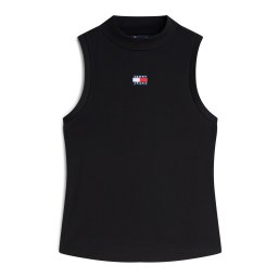 Tommy Jeans Top 'Tommy Badge Slim Tank' negru