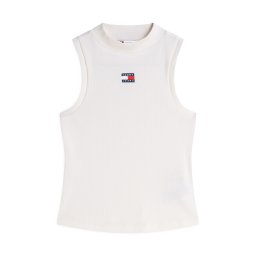 Tommy Jeans Top 'Tommy Badge Slim Tank' bleumarin / roșu / alb