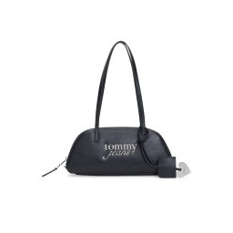 Tommy Jeans Geantă de umăr negru / argintiu