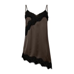 PIECES Top 'PCARiel' ciocolatiu / negru