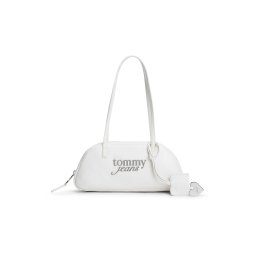 Tommy Jeans Geantă de umăr argintiu / alb