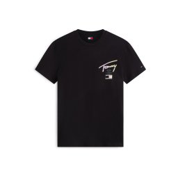 Tommy Jeans Tricou 'CITY SIGN' galben / gri închis / roz / negru