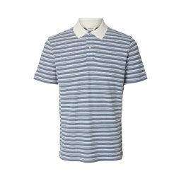 SELECTED Tricou 'SLHBLAZE' albastru / alb